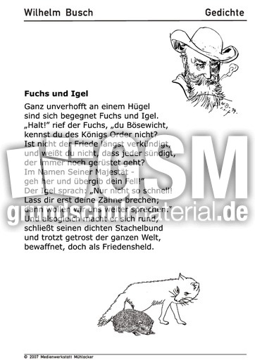 Gedicht igel Kurze Igel